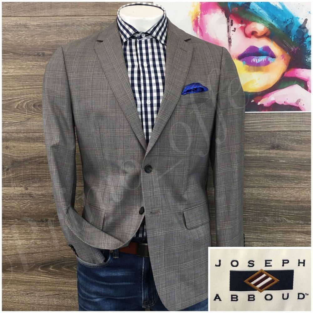 Joseph Abboud Mens Blazer Sport Coat Two Button Jacket Wool 42R Casual Suit